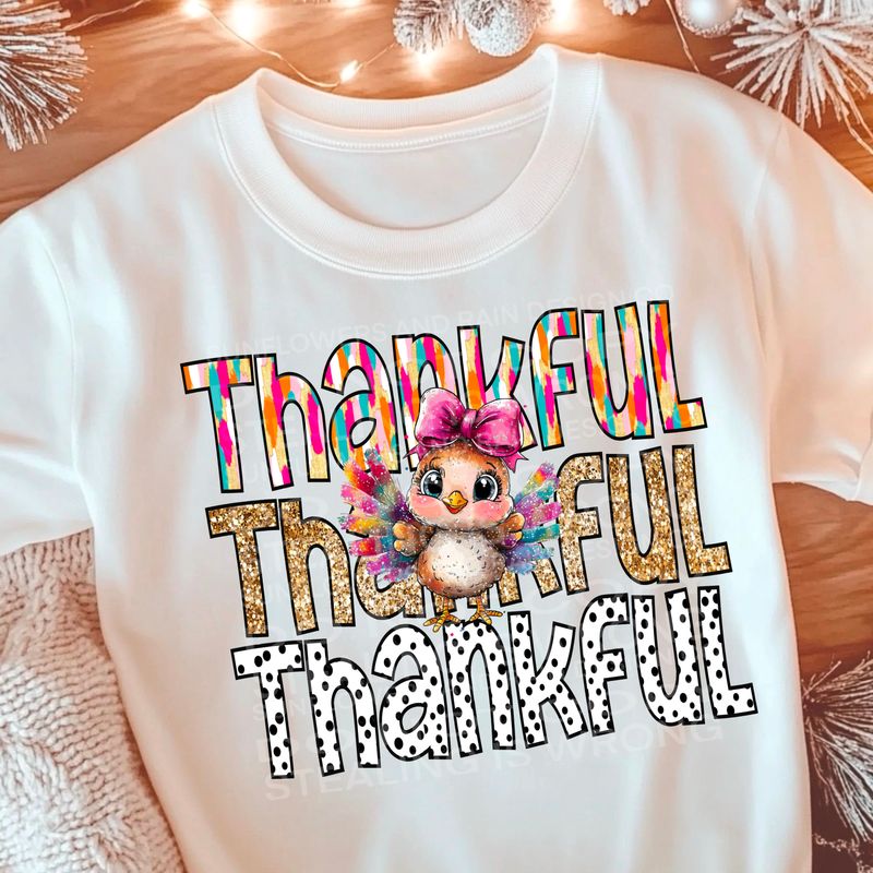Cutie turkey thankful  Png Sublimation file.Digital download only