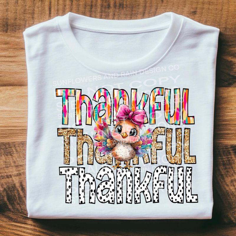 Cutie turkey thankful  Png Sublimation file.Digital download only