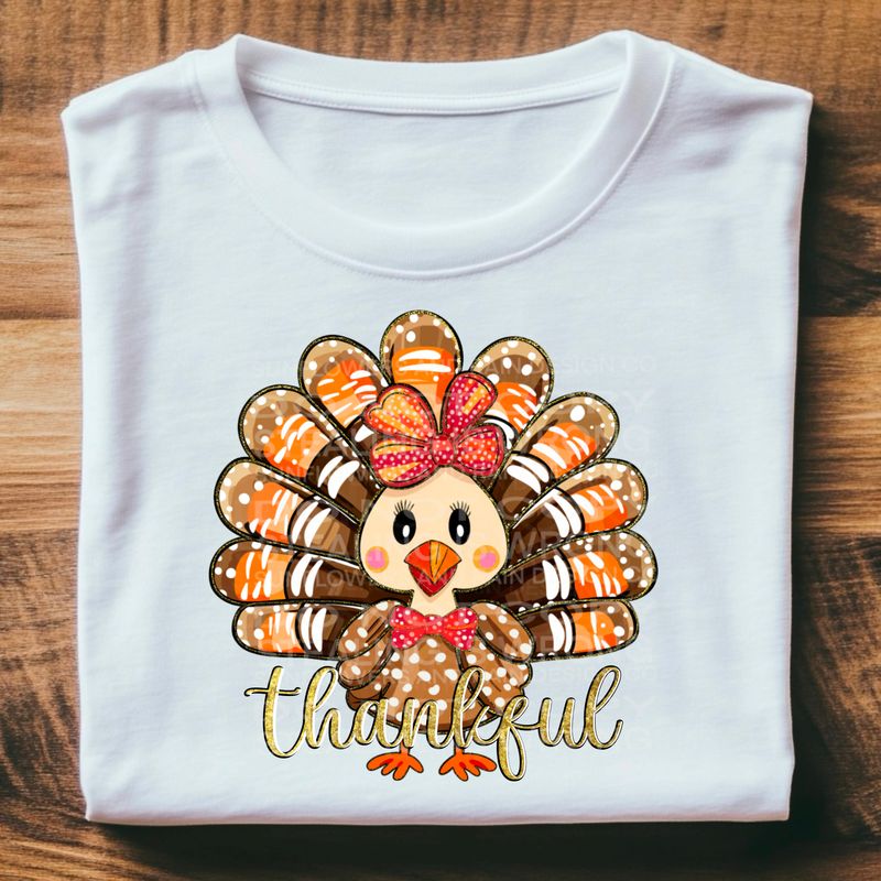 Cute doodle thankful turkey  Png Sublimation file.Digital download only