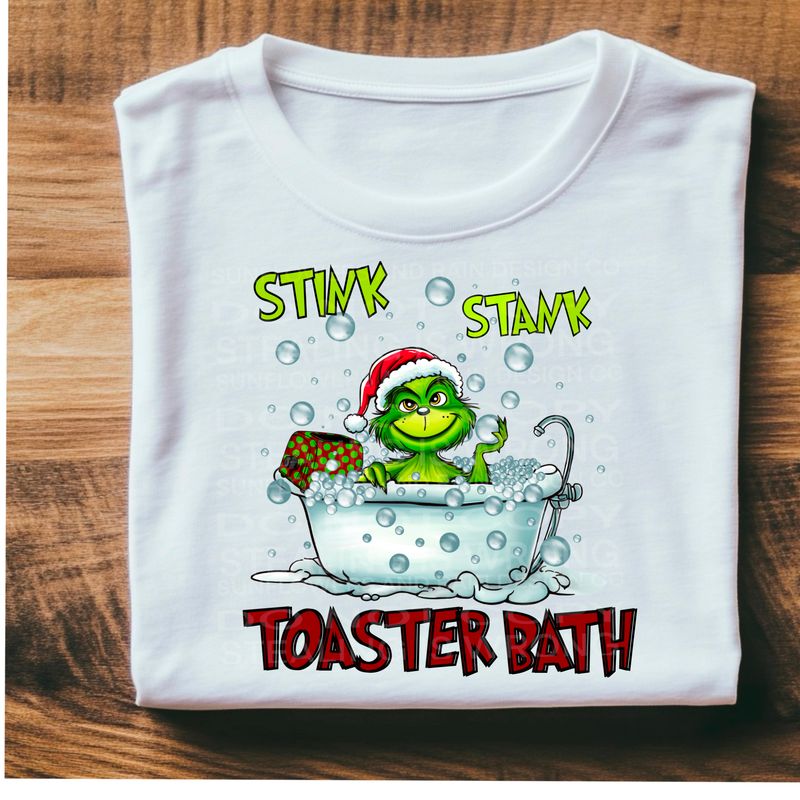 Grinch stink, stank toaster bath Png Sublimation file.Digital download only
