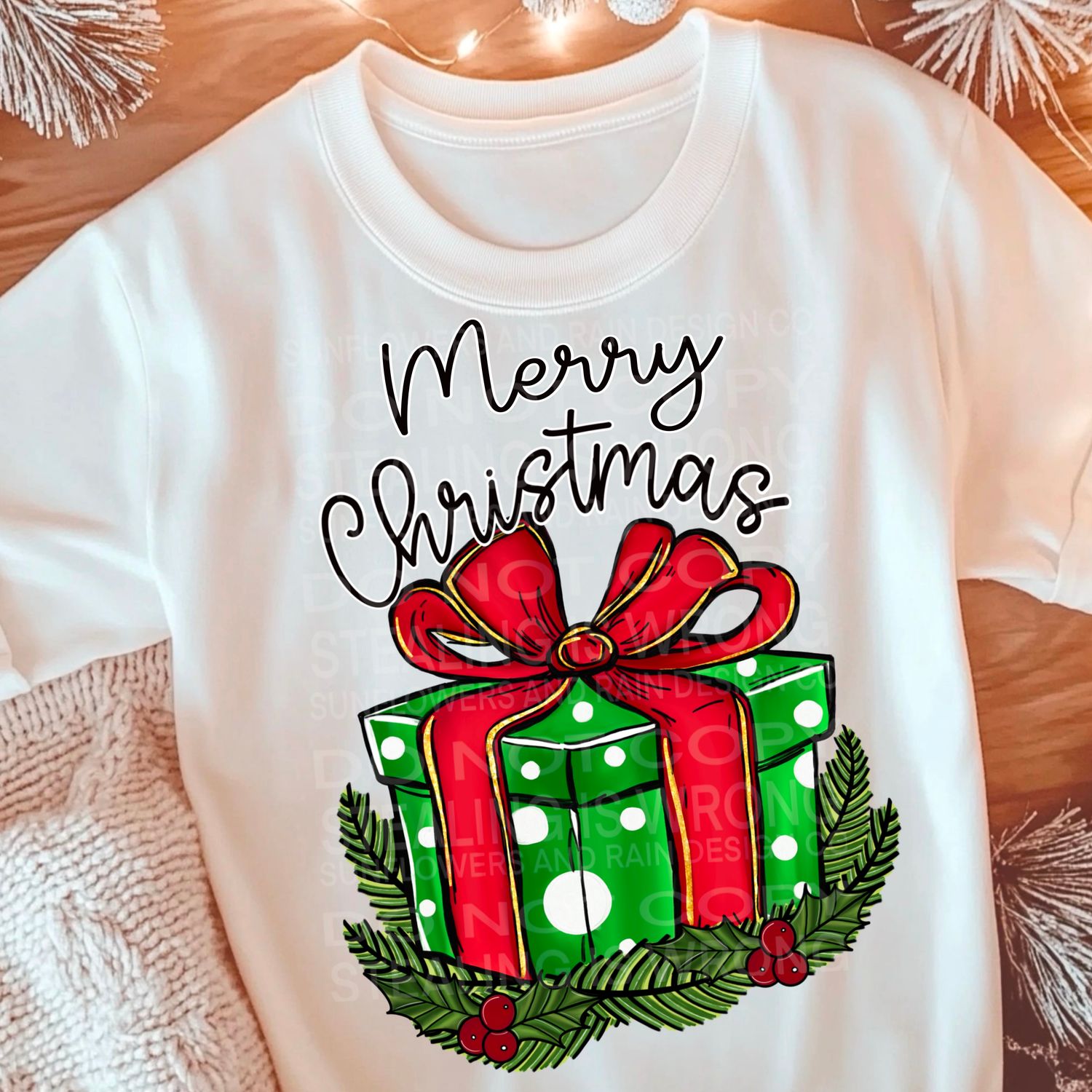 Merry Christmas , Christmas present  Png Sublimation file.Digital download only