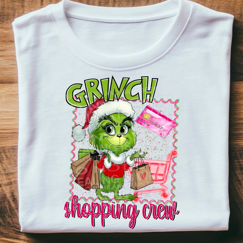 Grinch Shopping Crew Png Sublimation file.Digital download only