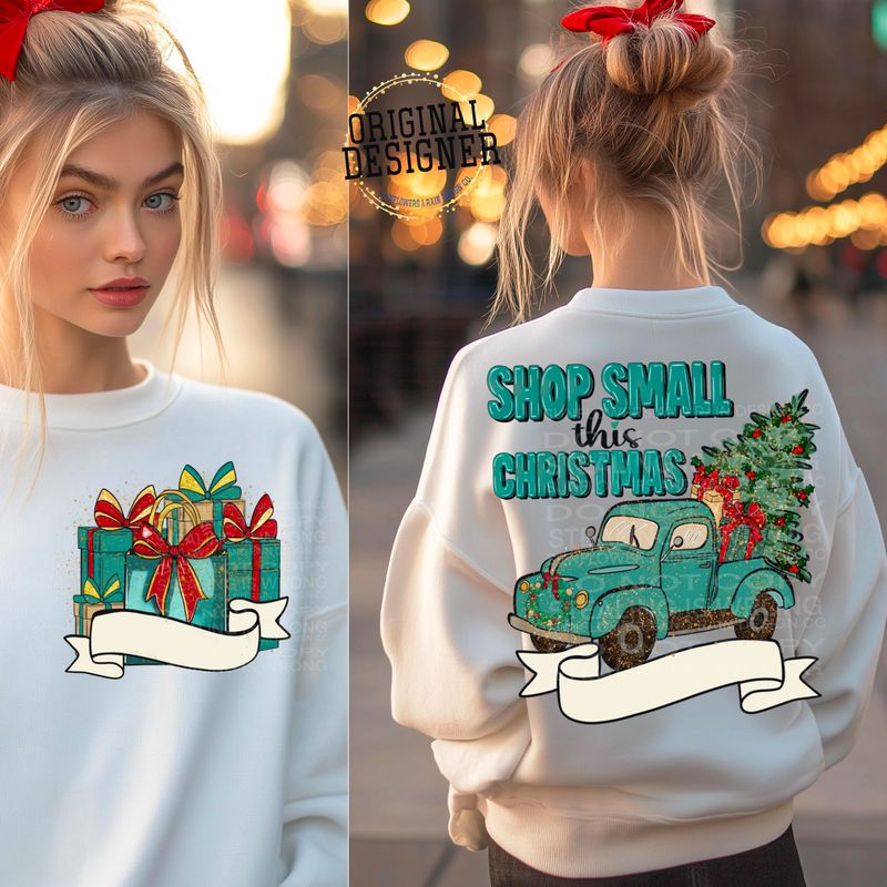Shop small this Christmas design ready to customize Png Sublimation file.Digital download