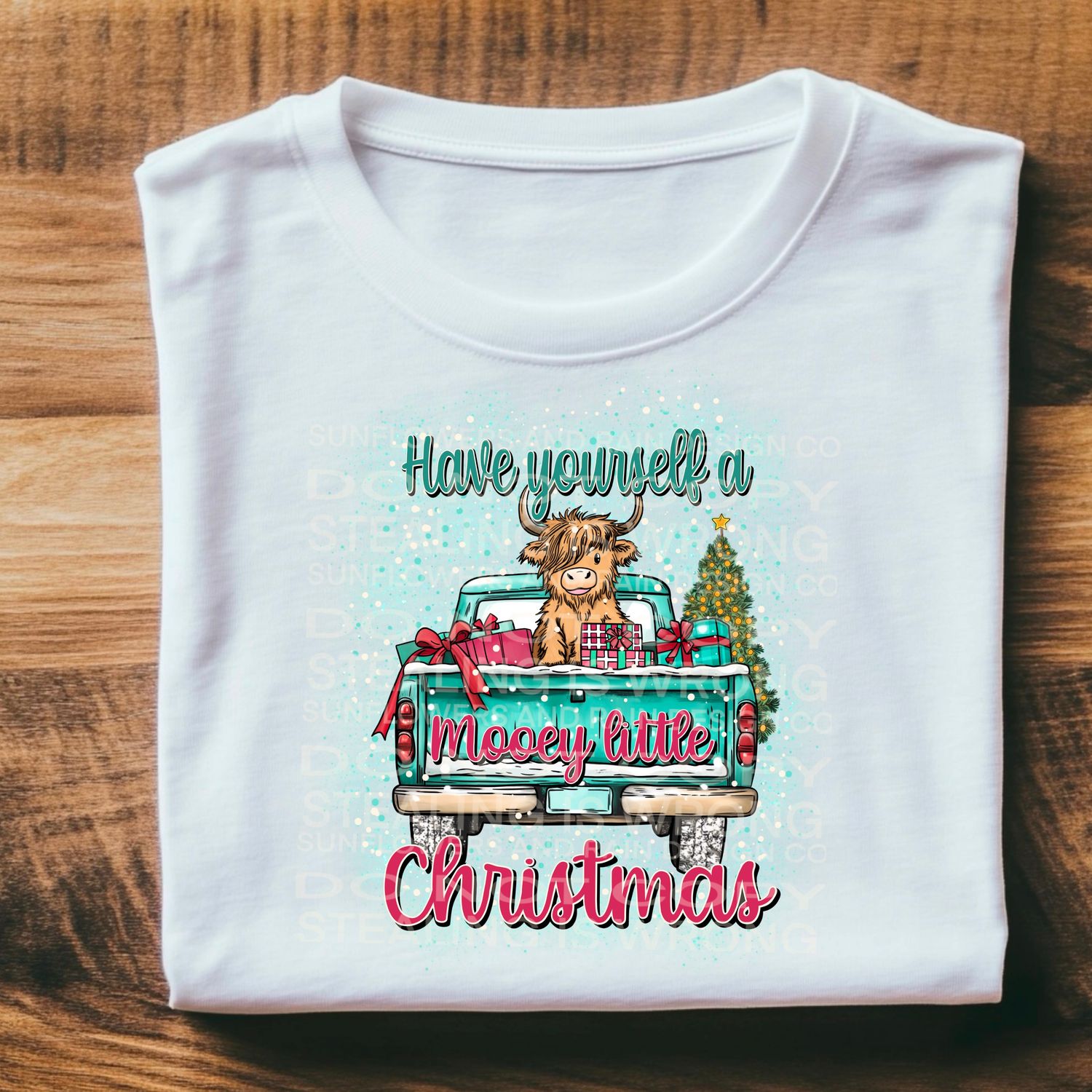 Have yourself a mooey little Christmas , highland cow Christmas design Png Sublimation file.Digital download