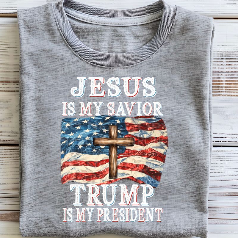 Jesus is my savior, Trump is my President  design Png Sublimation file.Digital download