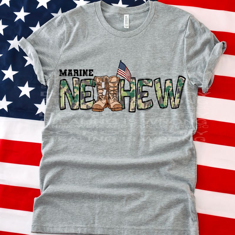 Marines Nephew digital download, Sublimation design.