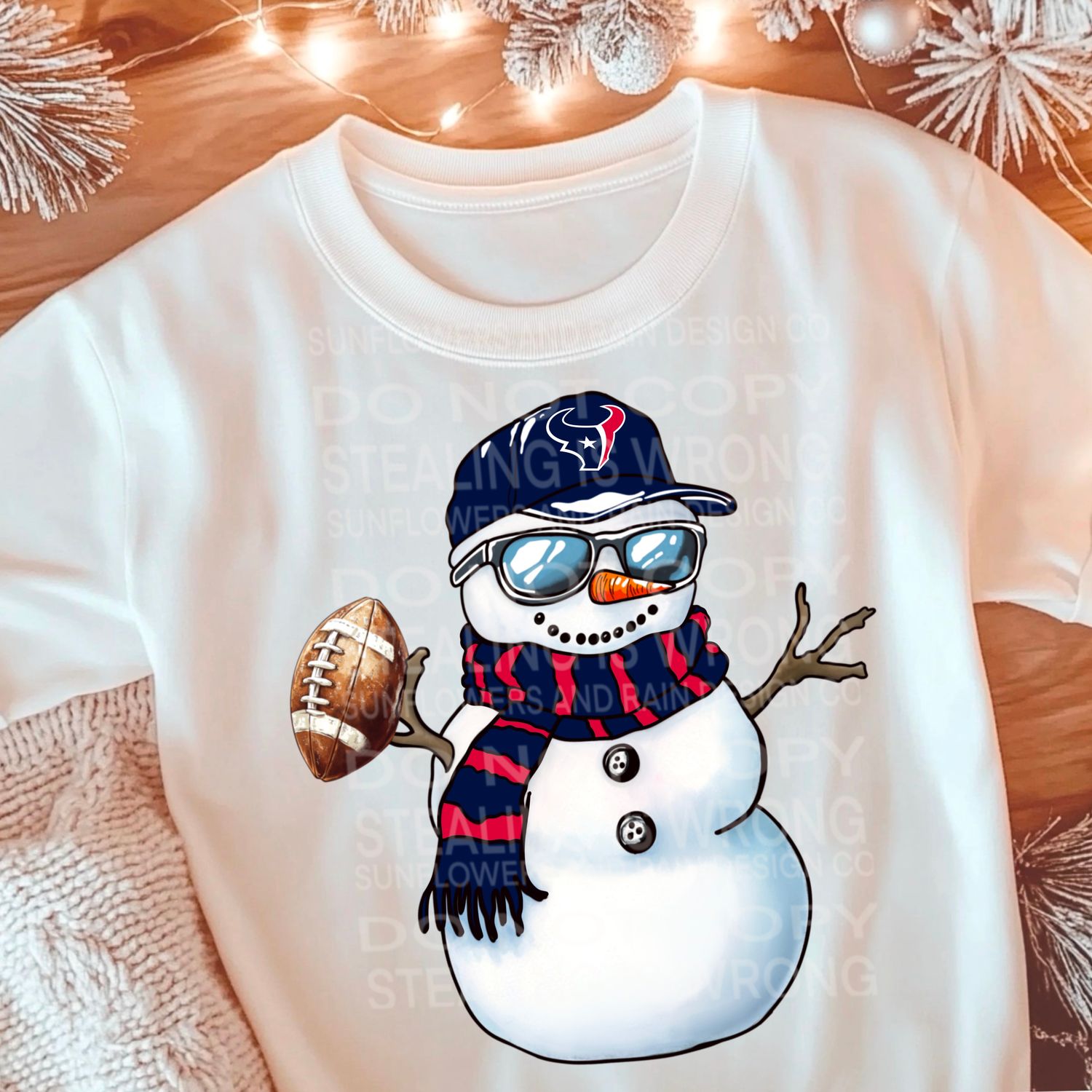 Huston Texans  Christmas snowman football png file for sublimation tshirts. PNG Digital download. Football png. Sublimation design. Texans png. Snowman