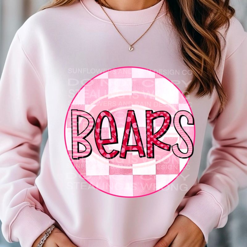 Chicago Bears Valentine’s Day Png file for sublimation and dtf T-shirts and prints.