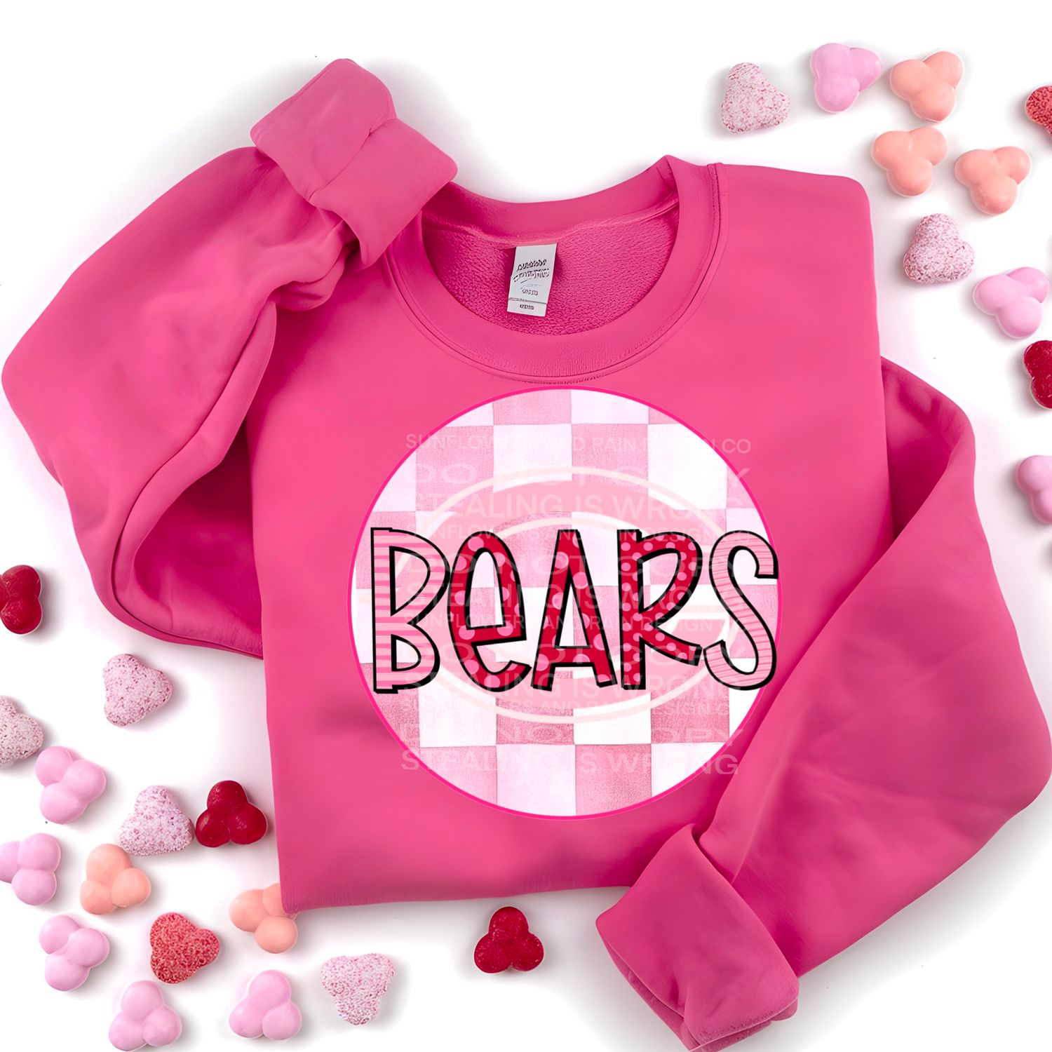Chicago Bears Valentine’s Day Png file for sublimation and dtf T-shirts and prints.