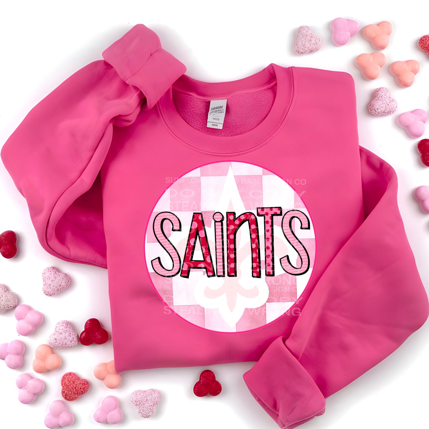 New Orleans Saints  Valentine’s Day Png file for sublimation and dtf T-shirts and prints.