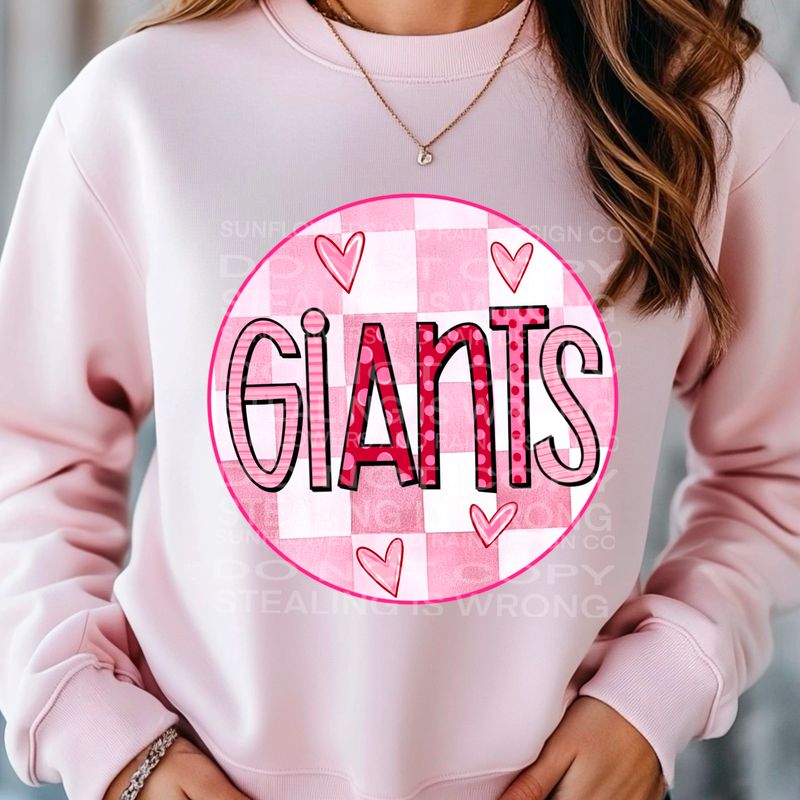New York Giants Valentine’s Day Png file for sublimation and dtf T-shirts and prints.