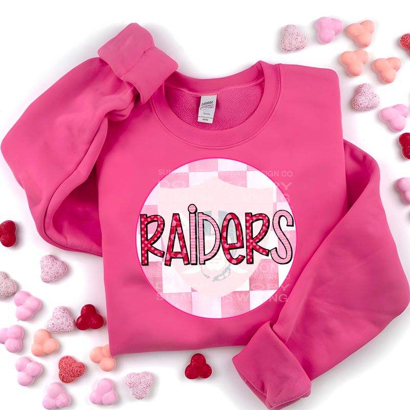 Raiders Valentine’s Day Png file for sublimation and dtf T-shirts and prints.