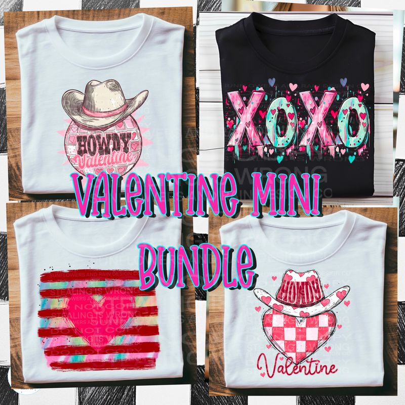Valentine mini bundle Png file for sublimation and dtf T-shirts and prints.
