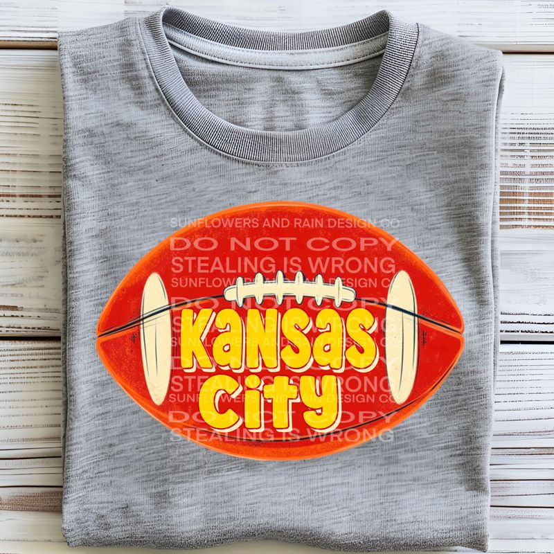Kansas City football .Png file for sublimation and dtf T-shirts and prints.