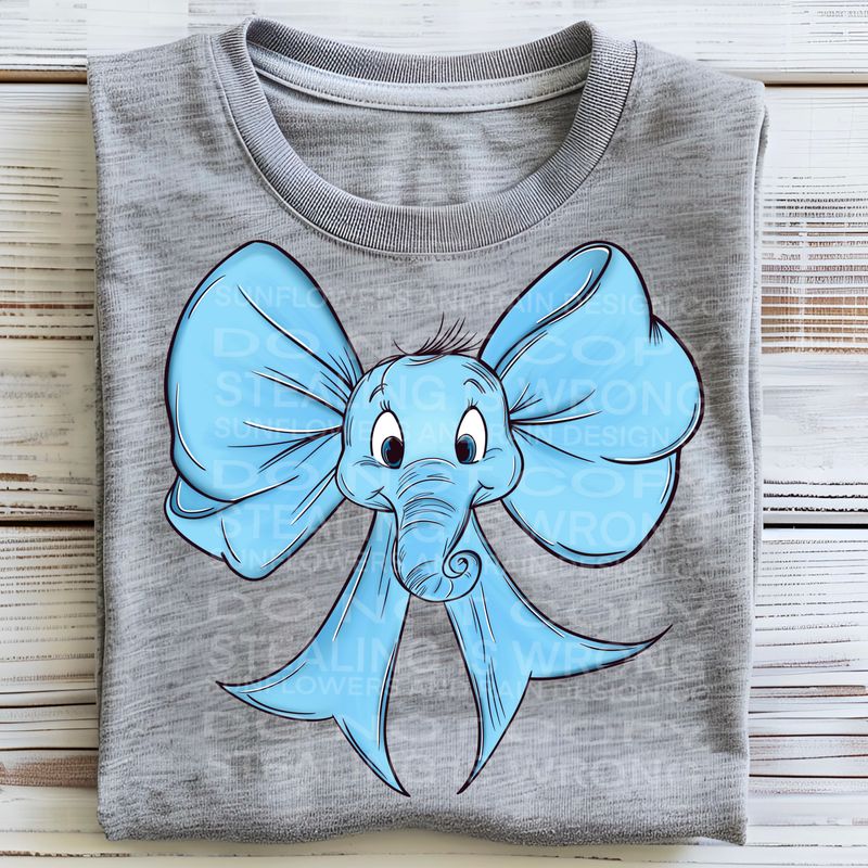 Horton coquette bow, read across America , SUESS , png file for sublimation and dtf shirts. Digital download only.