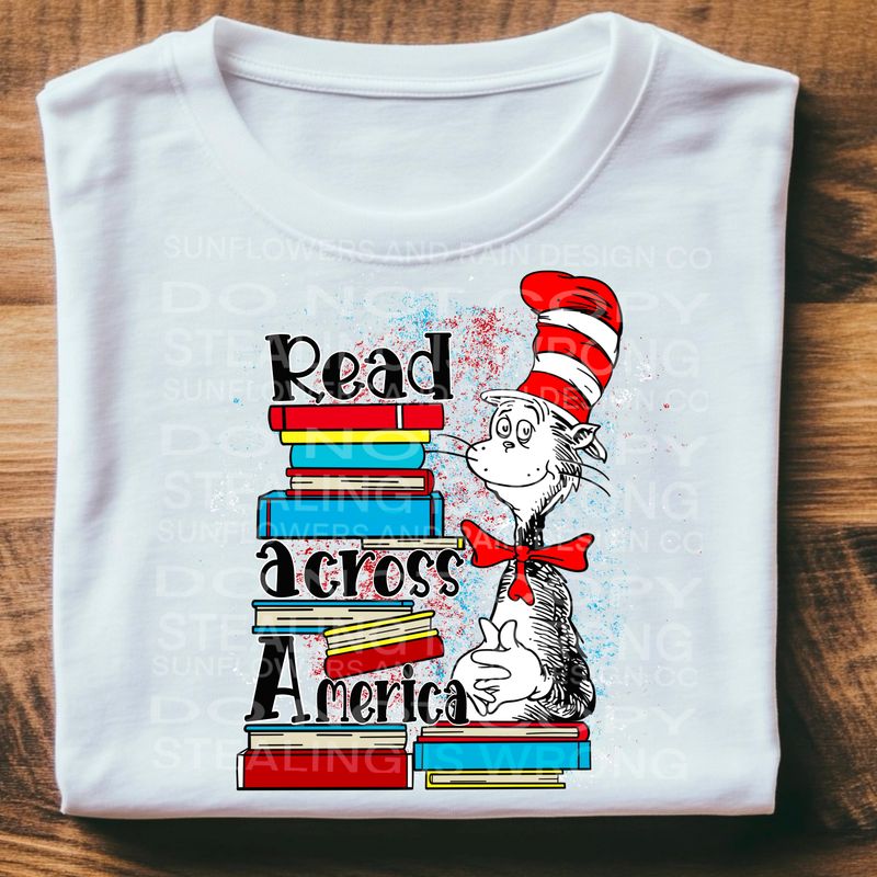 read across America , SUESS , png file for sublimation and dtf shirts. Digital download only.