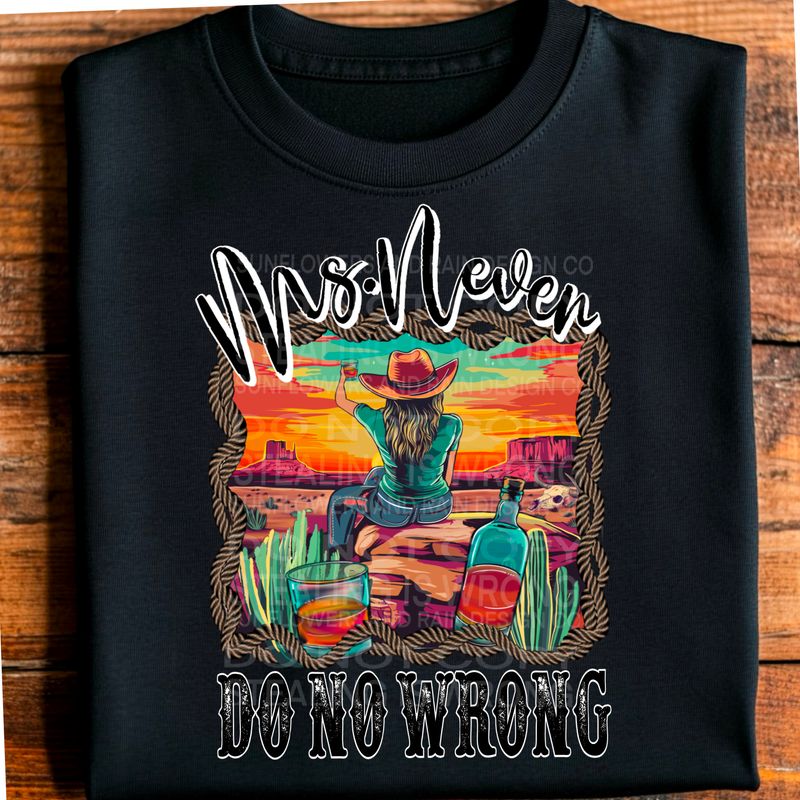 Ms. Never do no wrong country music png for sublimation and dtf. Digital download only
