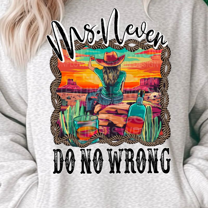 Ms. Never do no wrong country music png for sublimation and dtf. Digital download only