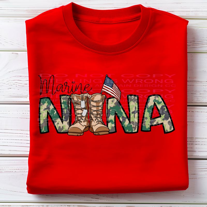 Marine Nana Or Nina digital download, Sublimation design.