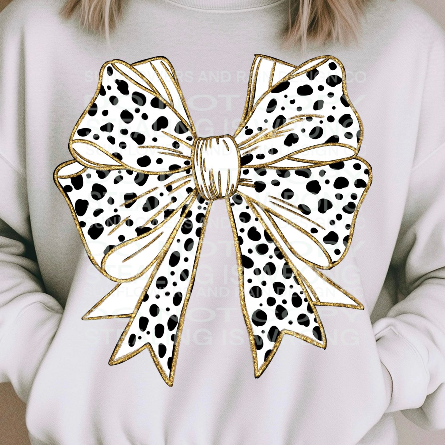 Dalmatian dot bow, coquette bow png file for sublimation and dtf shirts. Digital download only.