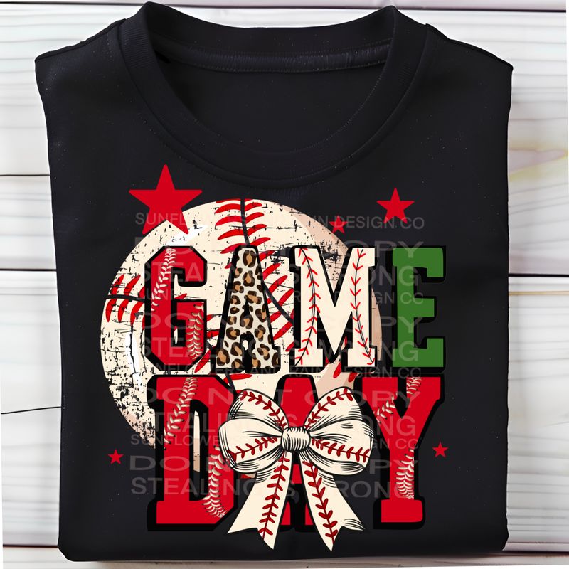 Game Day with and without gold glitter png file for sublimation and dtf shirts. Digital download only.