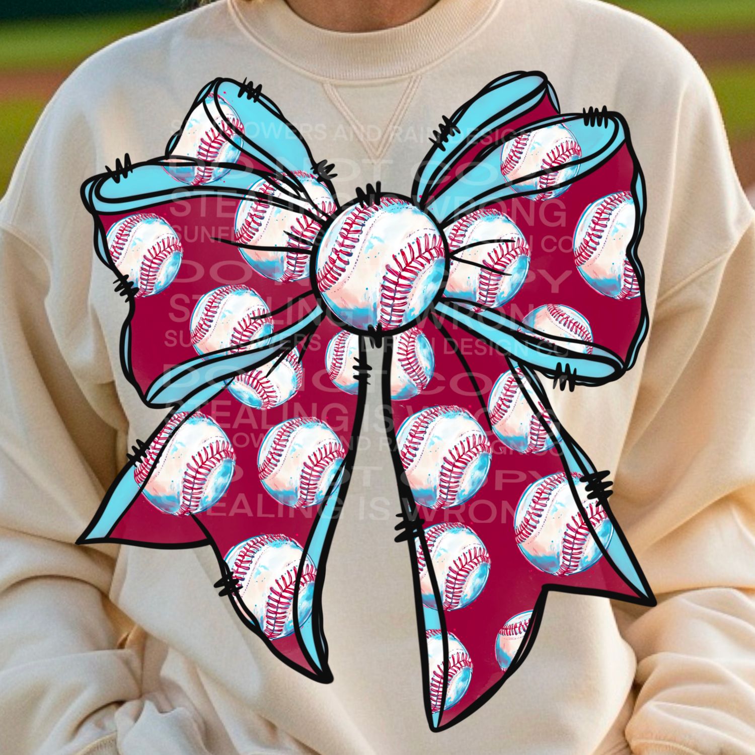 Baseball bow png file for sublimation and dtf shirts. Digital download only.