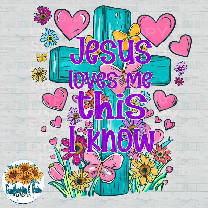 Jesus loves me png file for sublimation and dtf shirts. Digital download only.