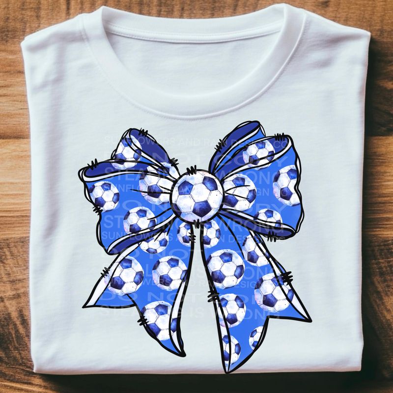 Soccer bow  png file for sublimation and dtf shirts. Digital download only.
