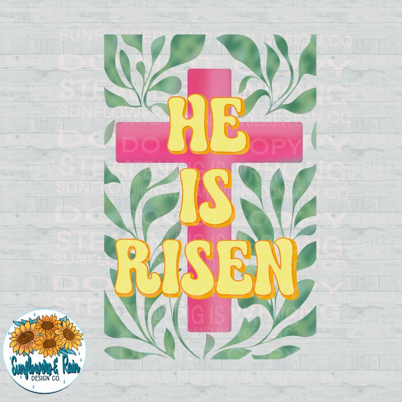 He is Risen png file for sublimation and dtf shirts. Digital download only.