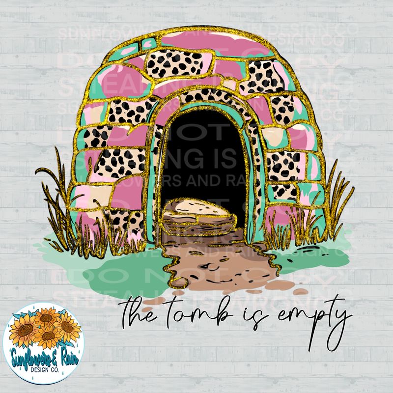 The tomb is empty  png file for sublimation and dtf shirts. Digital download only.