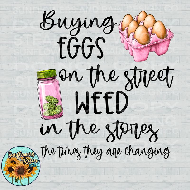 Buying eggs on the street png file for sublimation and dtf shirts. Digital download only.