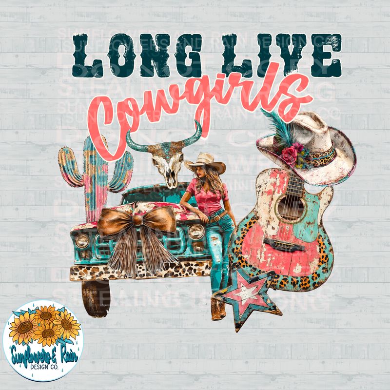 Long live cowgirls png file for sublimation and dtf shirts. Digital download only.