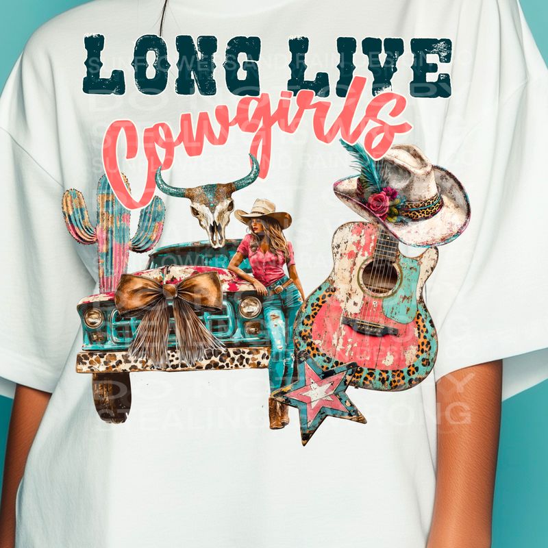 Long live cowgirls png file for sublimation and dtf shirts. Digital download only.