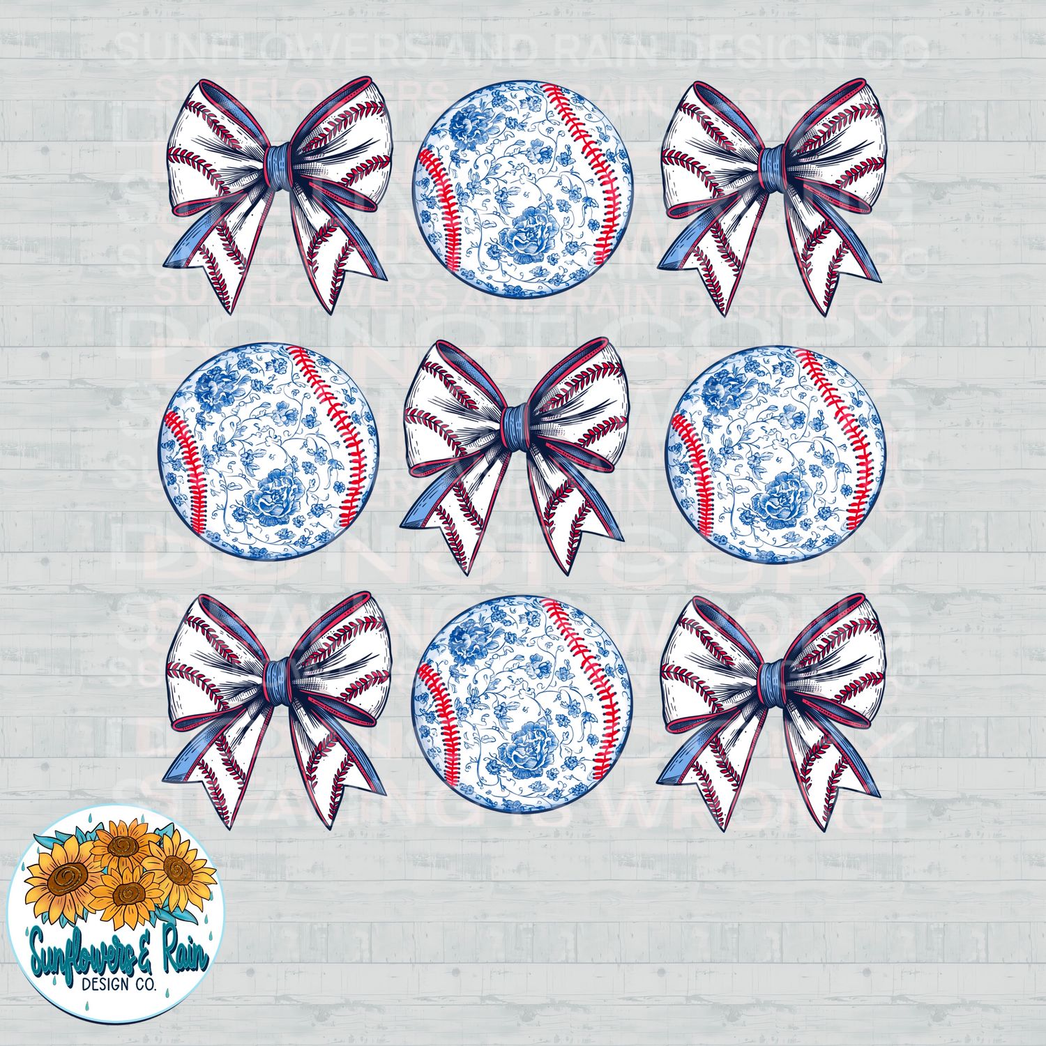 Coquette baseball blue flowers png file for sublimation and dtf shirts. Digital download only.