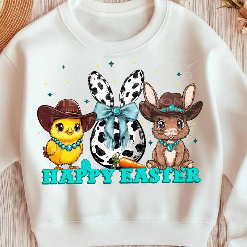 Western Easter png file for sublimation and dtf shirts. Digital download only.