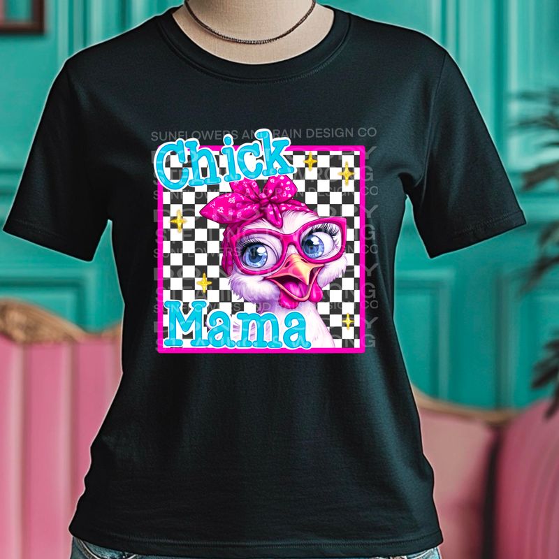 Chick mama png file for sublimation and dtf shirts. Digital download only.