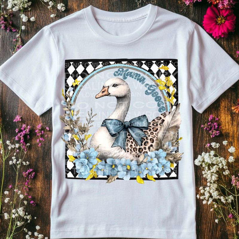 Mama goose png file for sublimation and dtf shirts. Digital download only.