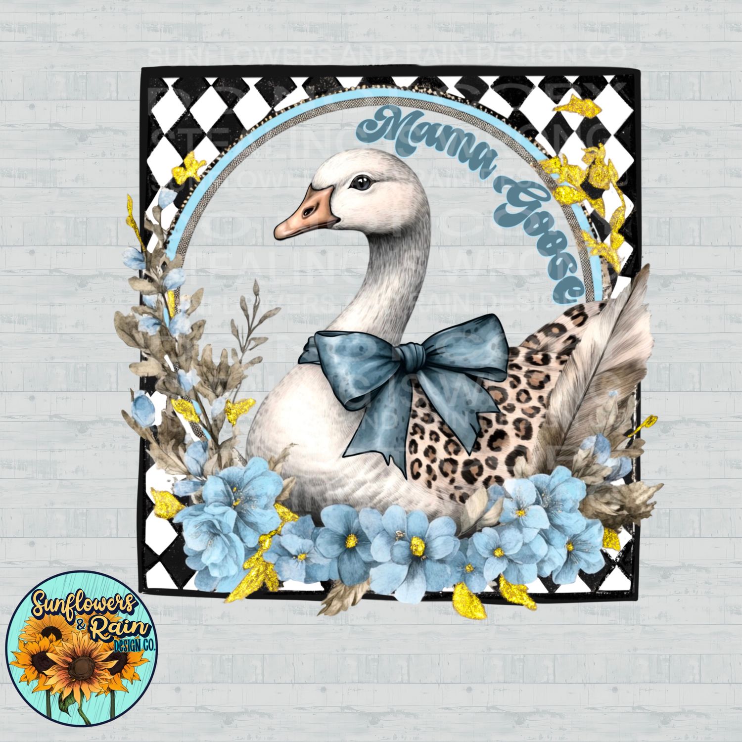 Mama goose png file for sublimation and dtf shirts. Digital download only.