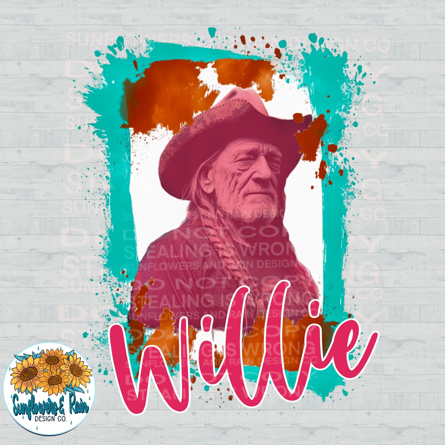 Willie country music png file for sublimation and dtf shirts. Digital download only.