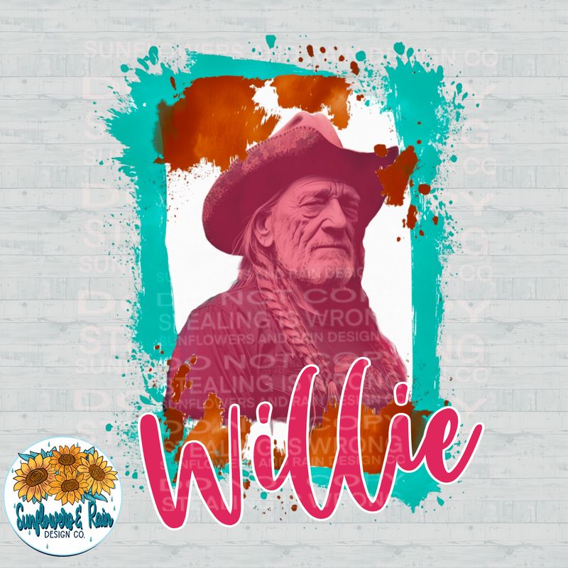 Willie country music png file for sublimation and dtf shirts. Digital download only.