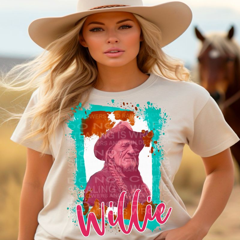 Willie country music png file for sublimation and dtf shirts. Digital download only.