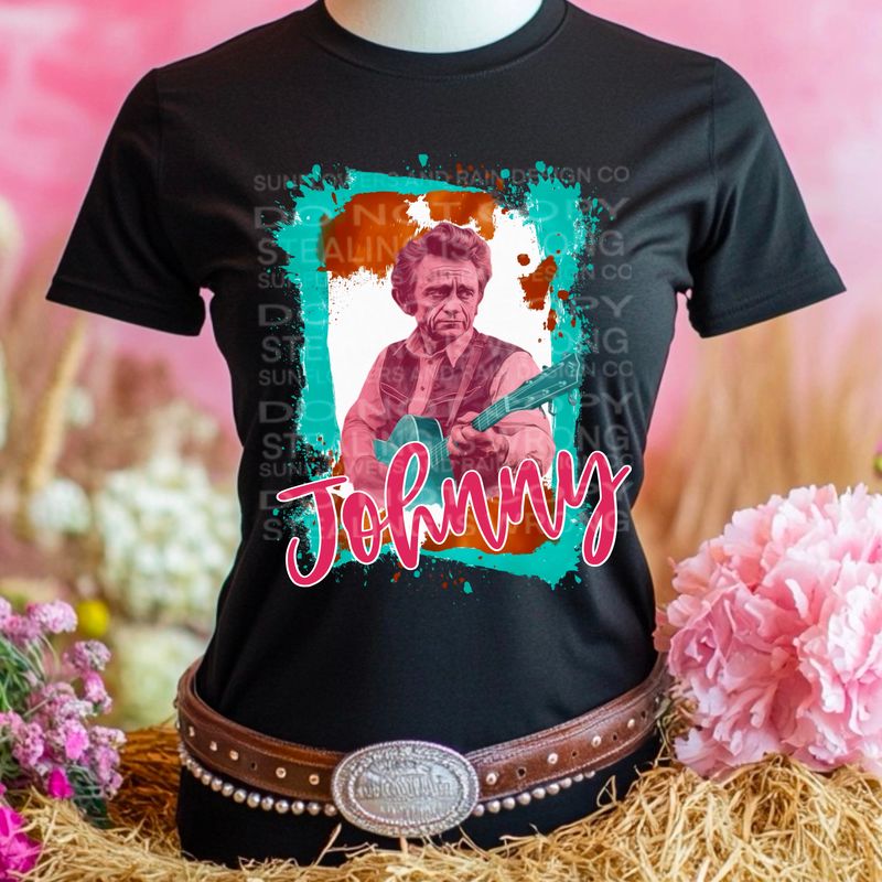 Johnny country music png file for sublimation and dtf shirts. Digital download only.