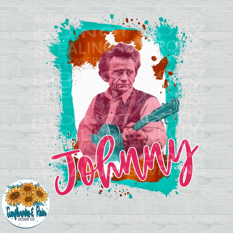 Johnny country music png file for sublimation and dtf shirts. Digital download only.
