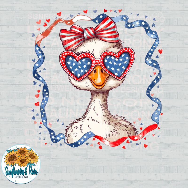 Goose 4th of July file for sublimation and dtf shirts. Digital download only.