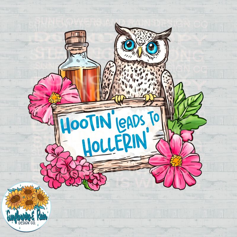 Hootin leads to Hollerin  file for sublimation and dtf shirts. Digital download only.
