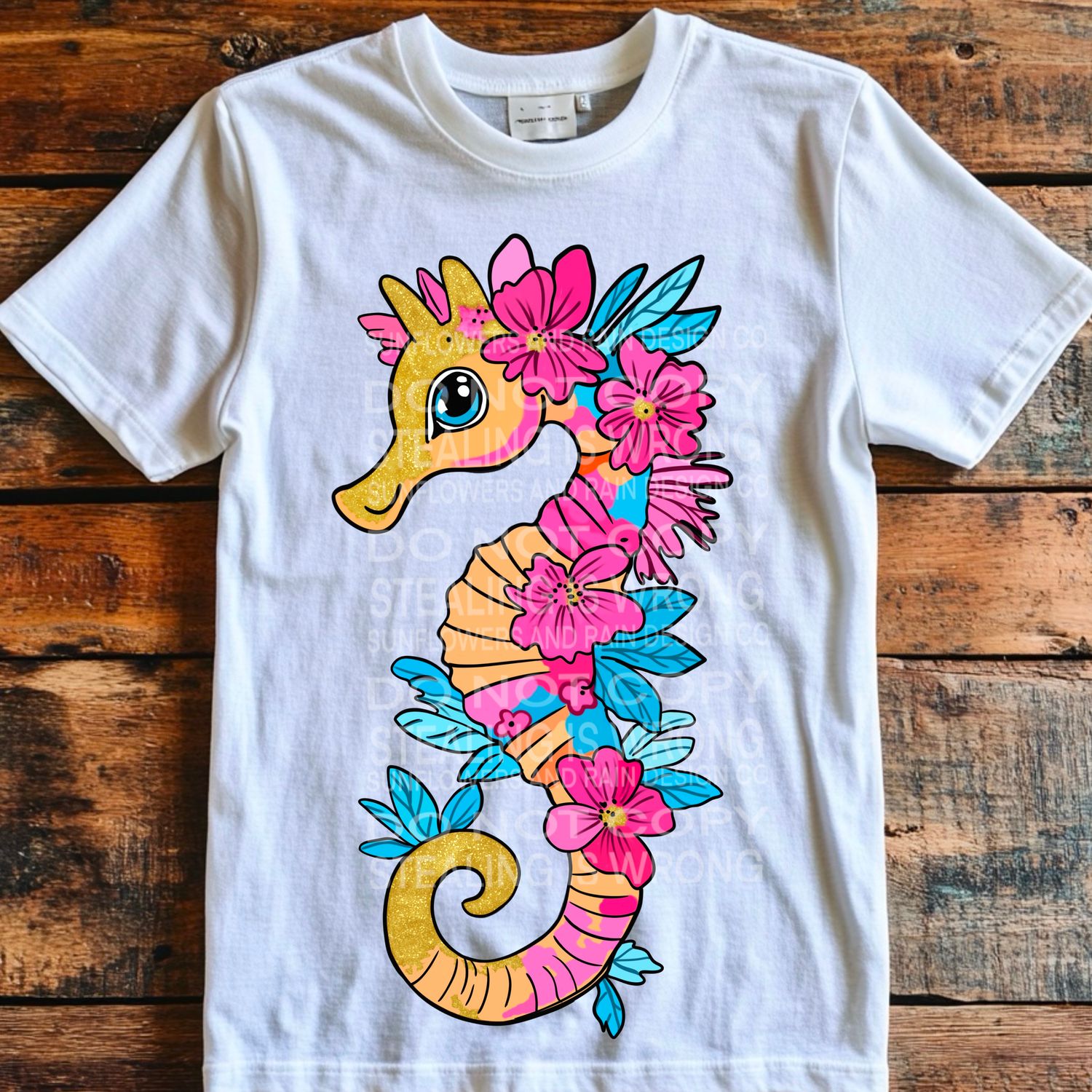 Glitter seahorse file for sublimation and dtf shirts. Digital download only.