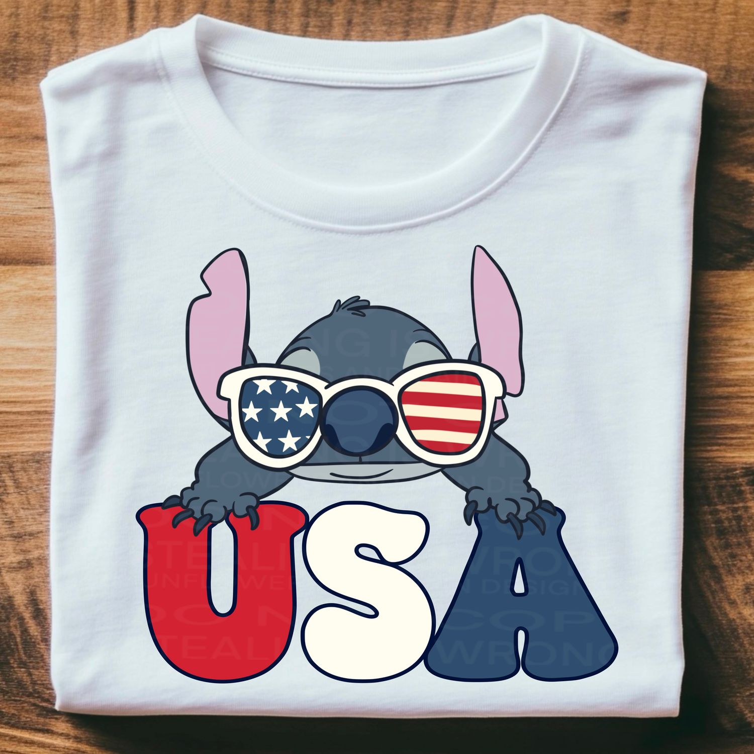 Stitch USA file for sublimation and dtf shirts. Digital download only.