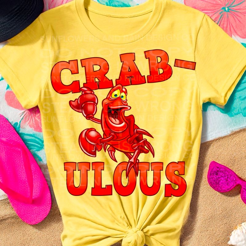 Crabulous png file for sublimation and dtf shirts. Digital download only.