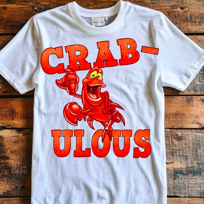 Crabulous png file for sublimation and dtf shirts. Digital download only.