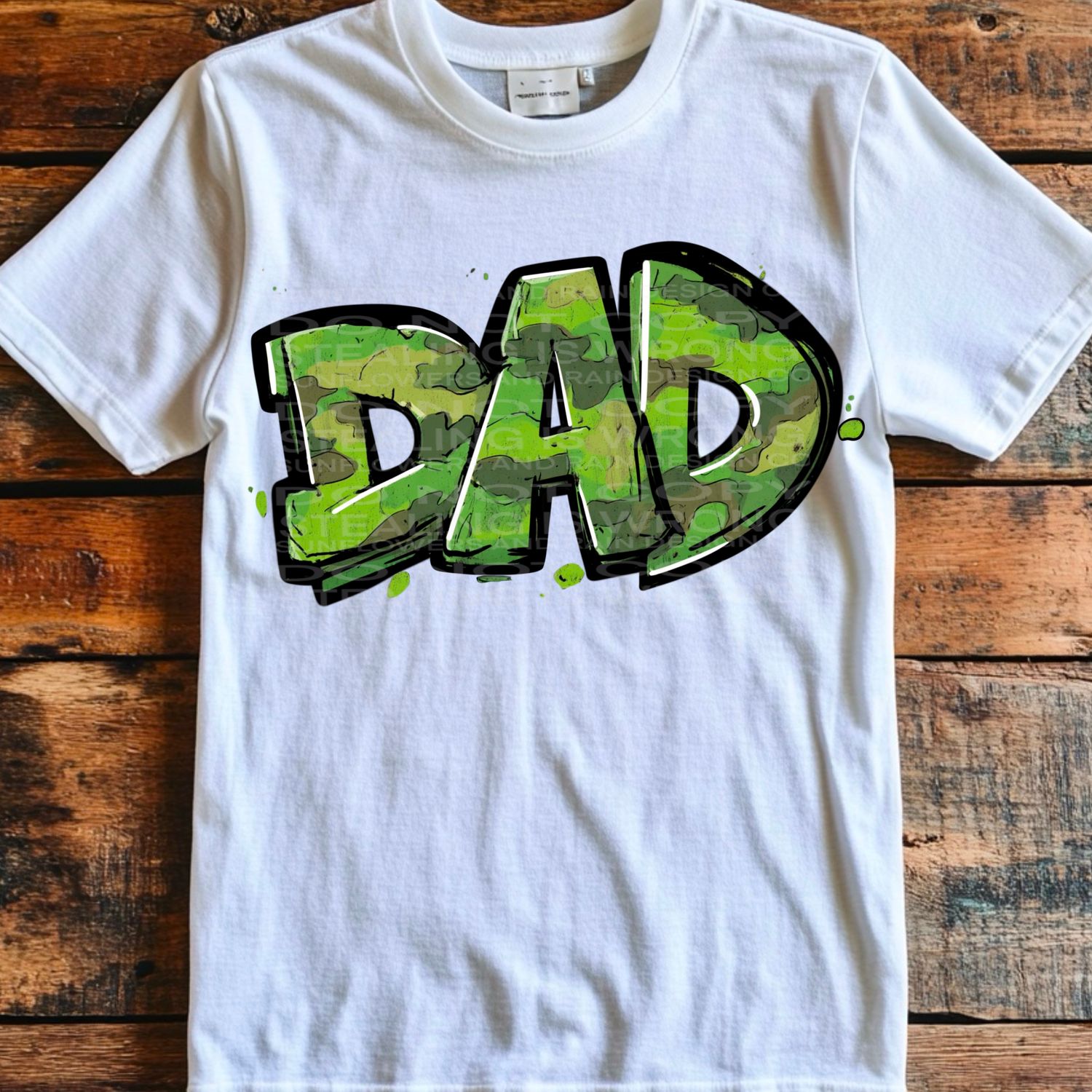 Camo Dad png file for sublimation and dtf shirts. Digital download only.